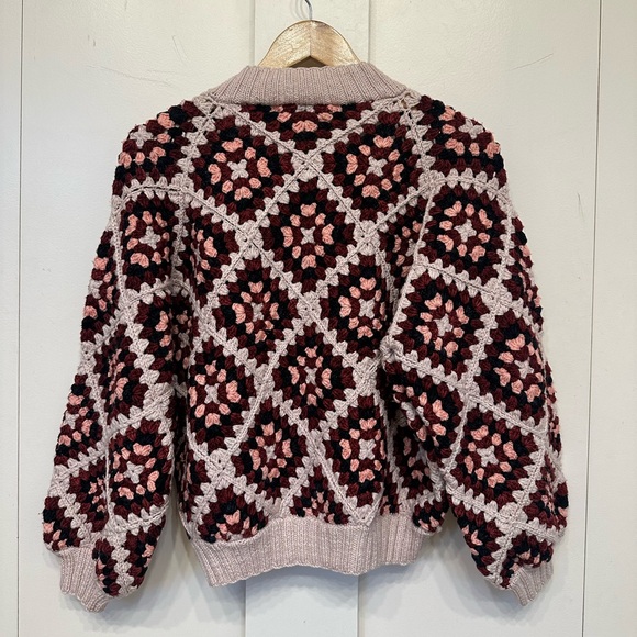 Misha & Puff patchwork crochet sweater in dune colorway size XS/S - Picture 5 of 8